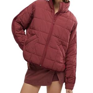 ISO FP Movement Medium Pippa Packable Puffer Jacket in Sour Cherry